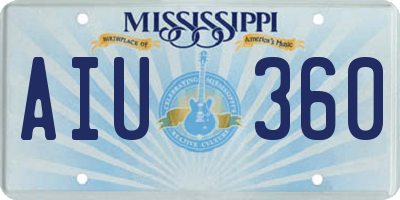 MS license plate AIU360