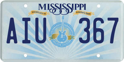 MS license plate AIU367