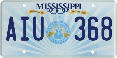 MS license plate AIU368
