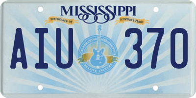 MS license plate AIU370