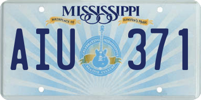 MS license plate AIU371
