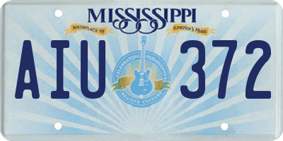 MS license plate AIU372