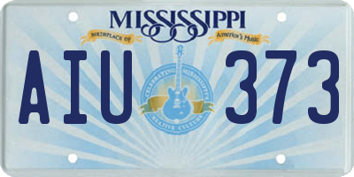 MS license plate AIU373