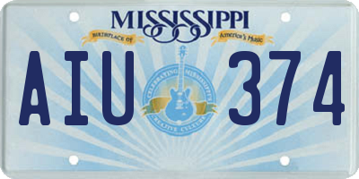 MS license plate AIU374
