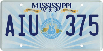 MS license plate AIU375