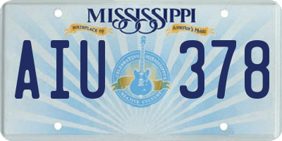 MS license plate AIU378