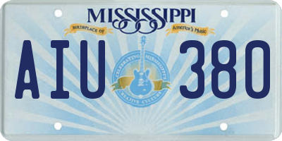 MS license plate AIU380