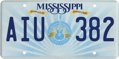 MS license plate AIU382