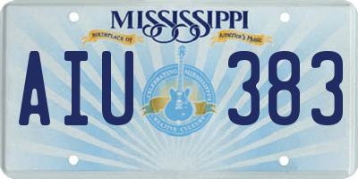 MS license plate AIU383
