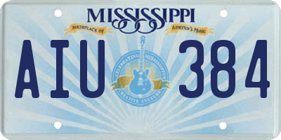 MS license plate AIU384