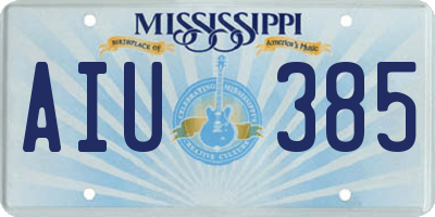 MS license plate AIU385