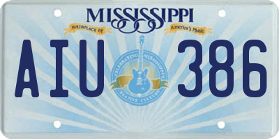 MS license plate AIU386