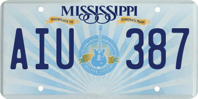 MS license plate AIU387