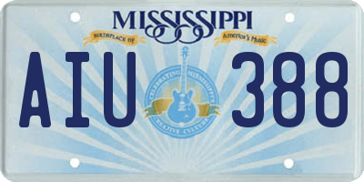 MS license plate AIU388