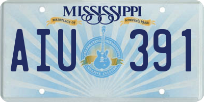 MS license plate AIU391