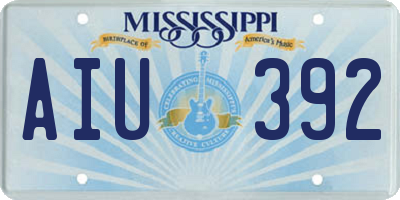 MS license plate AIU392