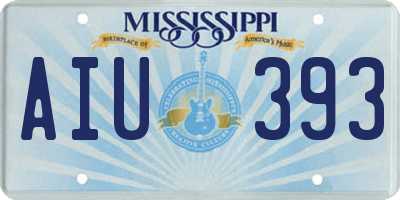 MS license plate AIU393