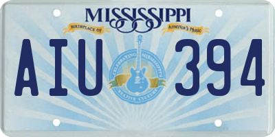 MS license plate AIU394