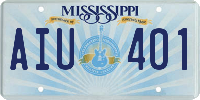 MS license plate AIU401