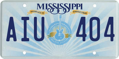 MS license plate AIU404