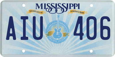 MS license plate AIU406