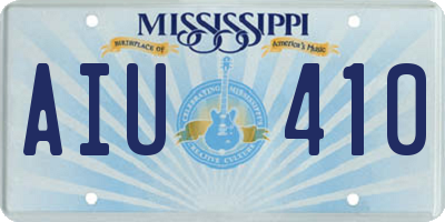 MS license plate AIU410