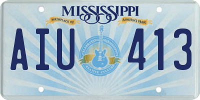 MS license plate AIU413