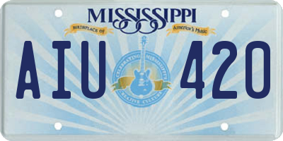 MS license plate AIU420