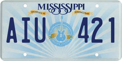 MS license plate AIU421