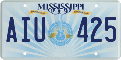 MS license plate AIU425