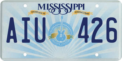 MS license plate AIU426