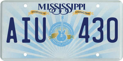 MS license plate AIU430