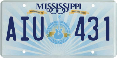 MS license plate AIU431