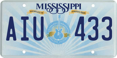 MS license plate AIU433