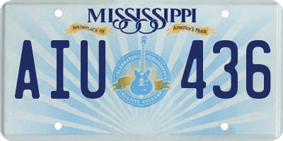 MS license plate AIU436