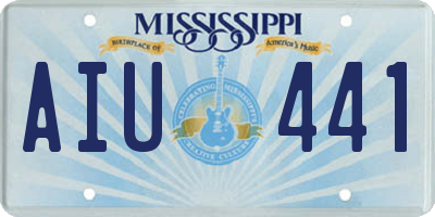 MS license plate AIU441