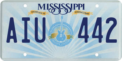 MS license plate AIU442