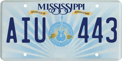 MS license plate AIU443