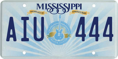 MS license plate AIU444