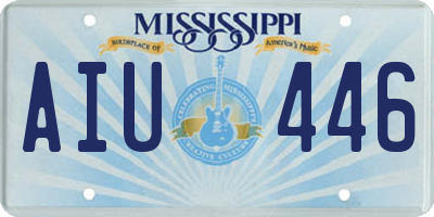 MS license plate AIU446