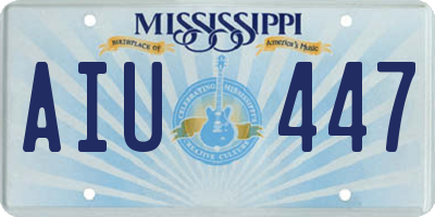 MS license plate AIU447