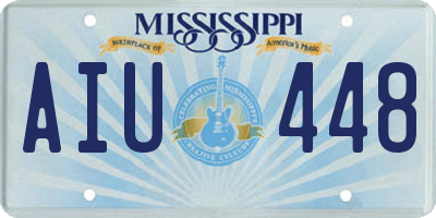 MS license plate AIU448