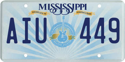 MS license plate AIU449