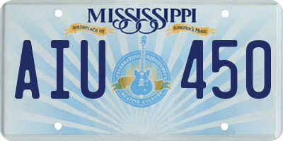 MS license plate AIU450