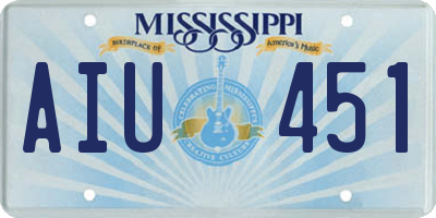 MS license plate AIU451