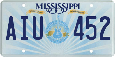 MS license plate AIU452