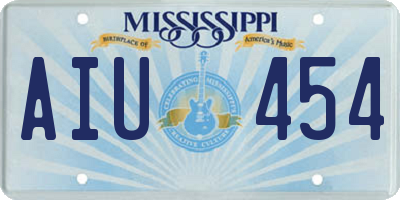 MS license plate AIU454