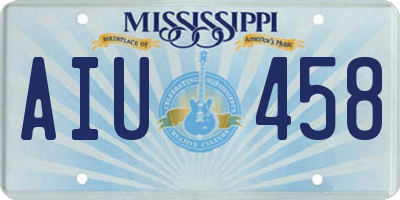 MS license plate AIU458
