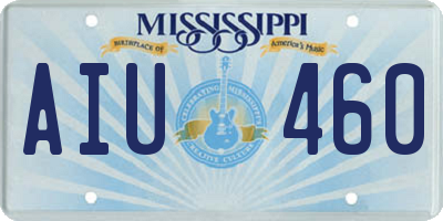 MS license plate AIU460