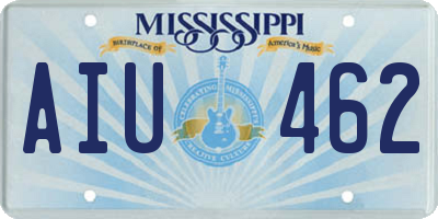 MS license plate AIU462